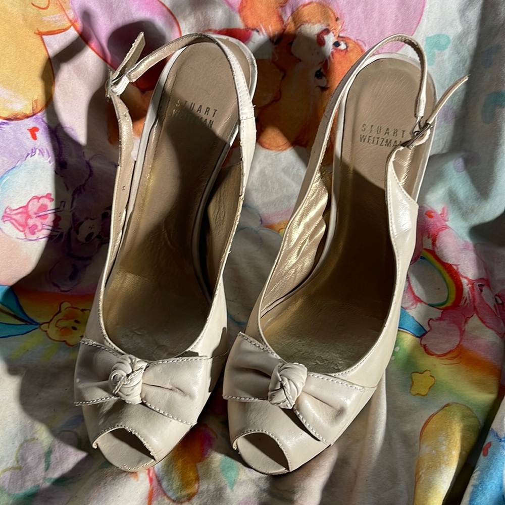 Stuart Weitzman Nude Slingback Pumps